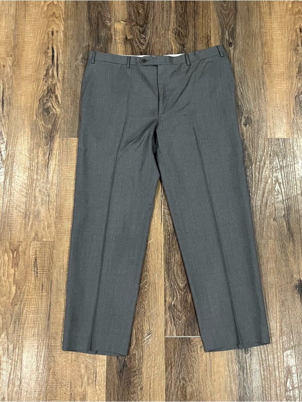Canali Dress Pants Mens 36x30 (36x28) Gray Wool Flat front